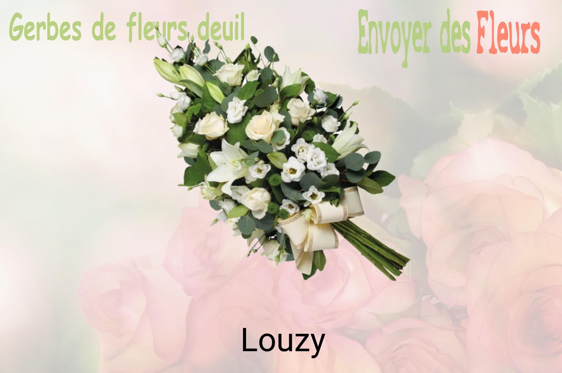 Gerbe de fleurs de deuil livrée à Louzy